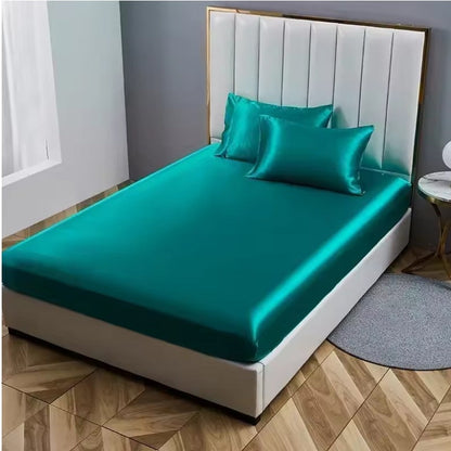 Luxury Satin Bed Sheet Set Queen King